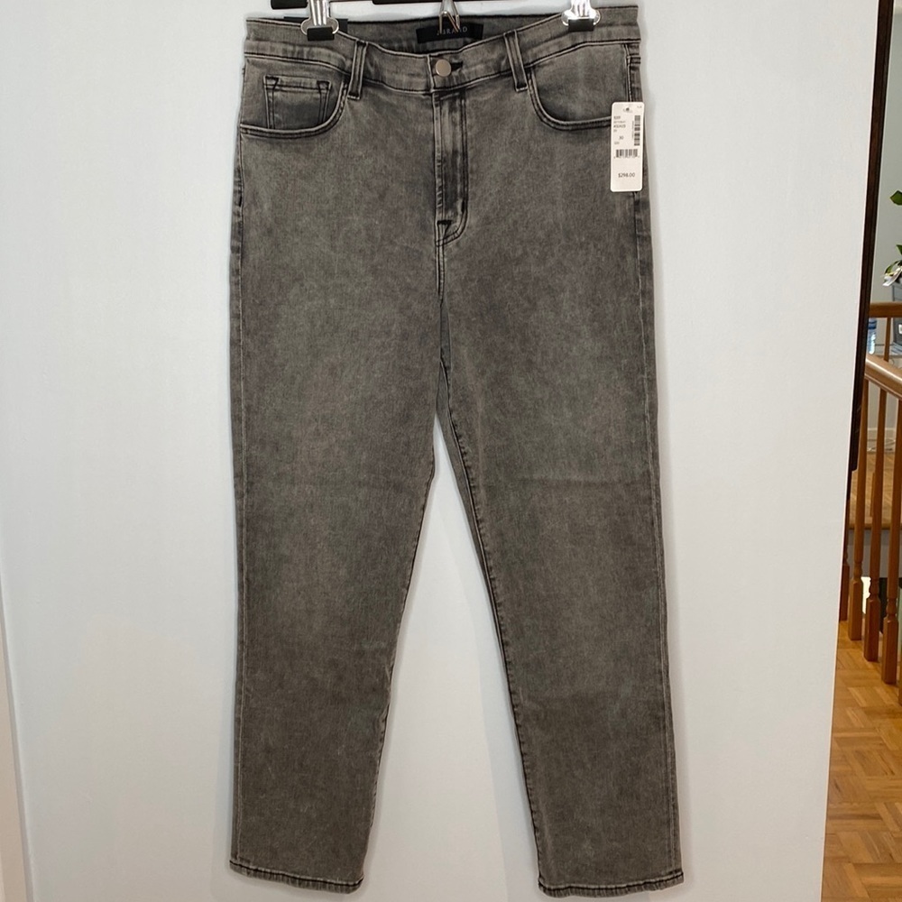 J Brand Women Gray Ruby High-Rise Slim Cigarette Denim Jean Size 30